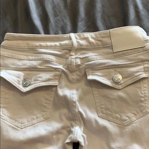 True Religion Joey Low Rise Flare White Jeans 27